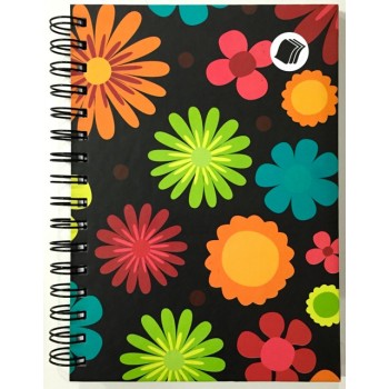 Caderno - Flores de Verão 1/4 - 96 Folhas - Capa dura