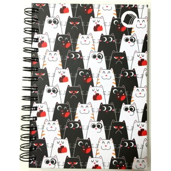 Caderno - Gatinhos  1/4 - 96 Folhas - Capa dura