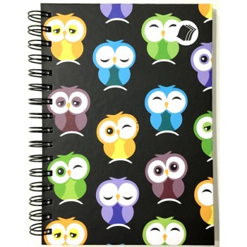 Caderno - Corujas 1/4 - 96 Folhas - Capa dura Caderno - Corujas 1/4 - 96 Folhas - Capa dura
