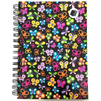 Caderno - Borboleta 1/4 - 96 Folhas - Capa dura Caderno - Borboleta 1/4 - 96 Folhas - Capa dura