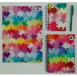 Kit Caderno, caderneta e pasta - Quebra-Cabeça Kit Caderno, caderneta e pasta - Quebra-Cabeça