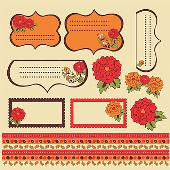 Floral Vermelho - Recortes